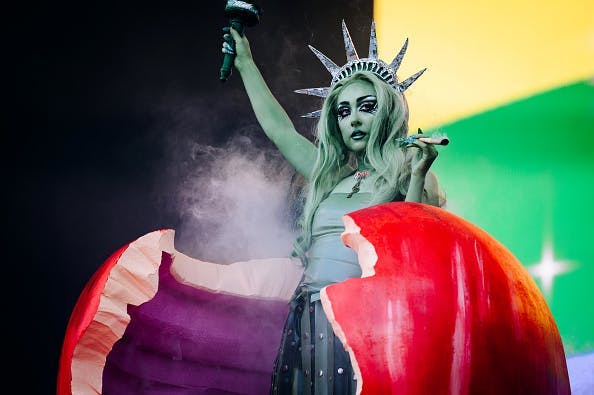 Chappell Roan at the 2024 Governors Ball held at Flushing Meadows Corona Park on June 9, 2024 in Queens, New York. (Photo by Nina Westervelt/Billboard via Getty Images)/ Chappell Roan tour outfits