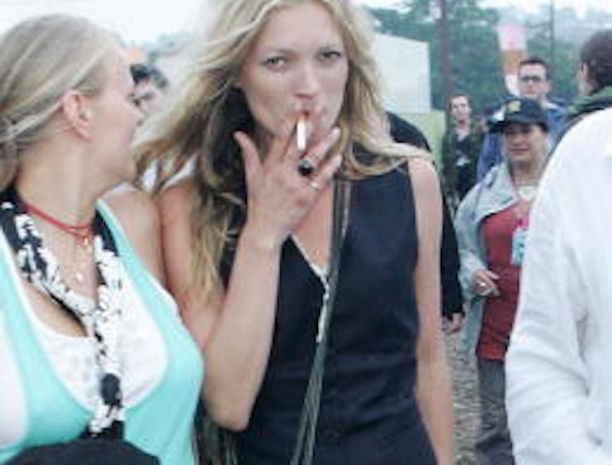 Kate Moss at Glastonbury in 2005. Photo courtesy of Getty Images.