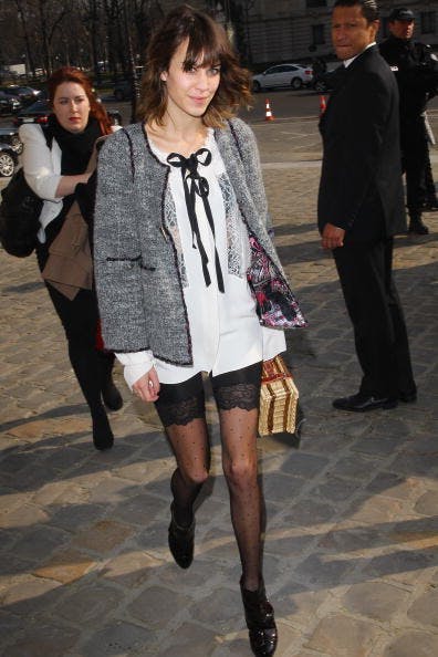 Alexa Chung at the 2010 Chanel show. Photo courtesy of Getty Images.