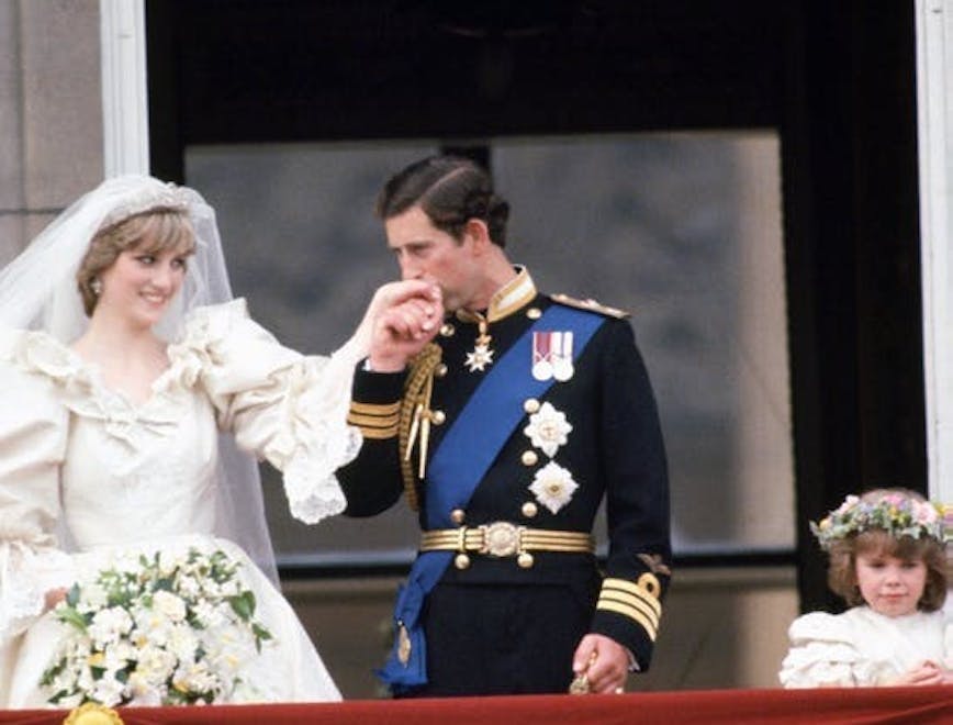 Princess Diana and Prince Charles at their wedding.