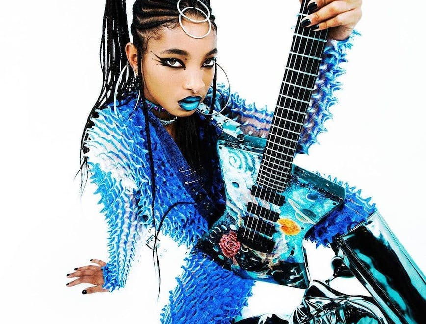 guitar leisure activities musical instrument female person human electric guitar girl