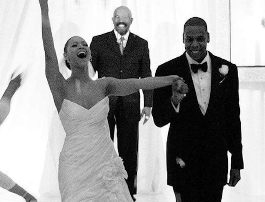 Beyonce and Jay-Z at their wedding