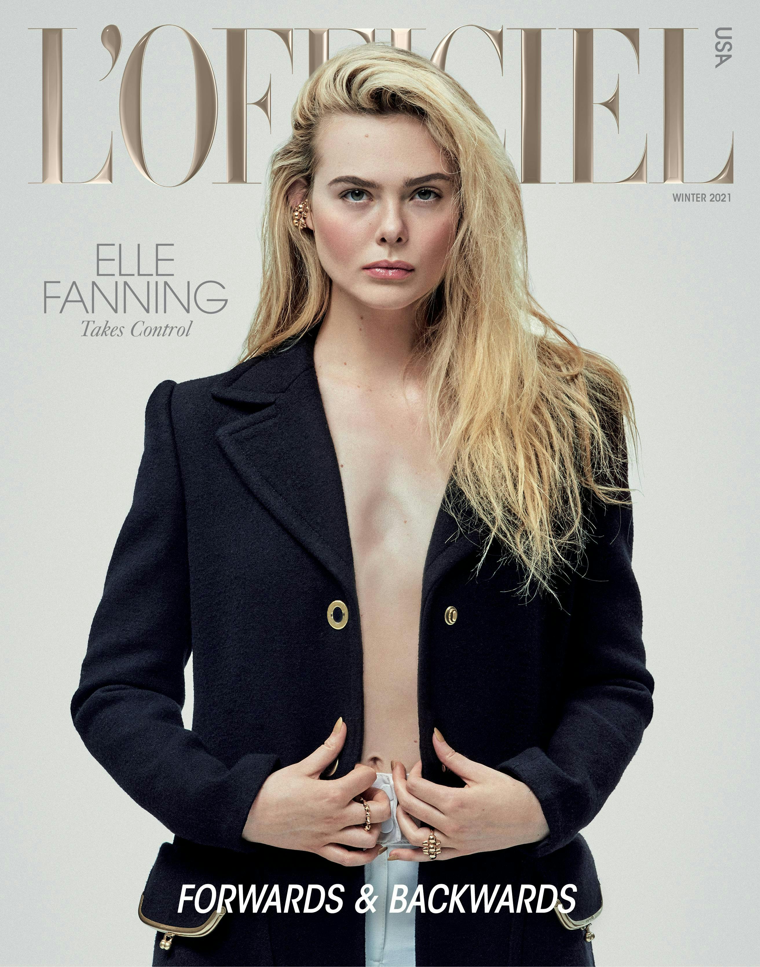 L'OFFICIEL USA Winter 2021 Issue with Elle Fanning