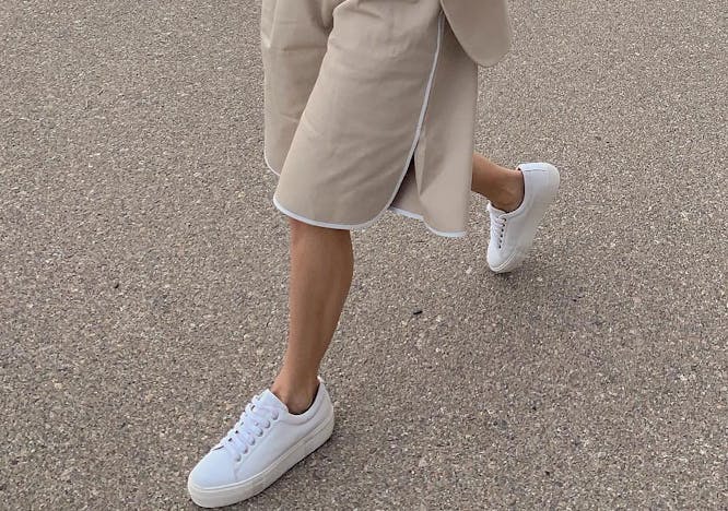 white sneakers influencer best street style