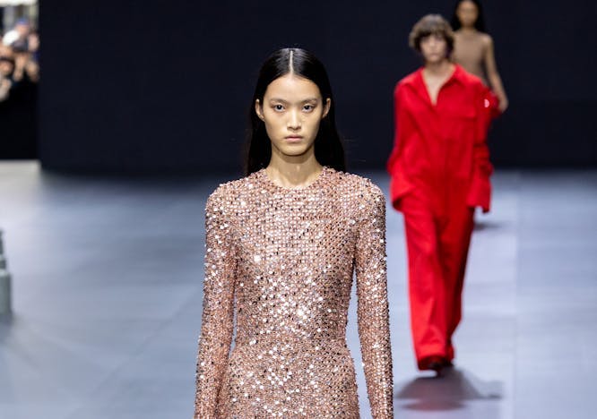 paris person human fashion runway clothing apparel