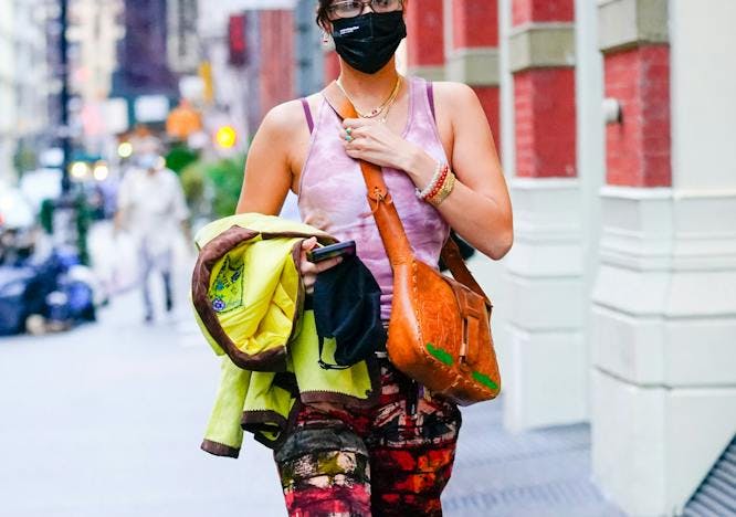 Bella Hadid walking in the streets of NYC