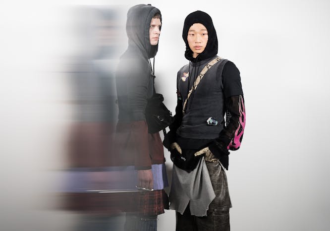 paris person woman adult female bag handbag glove hood people hoodie