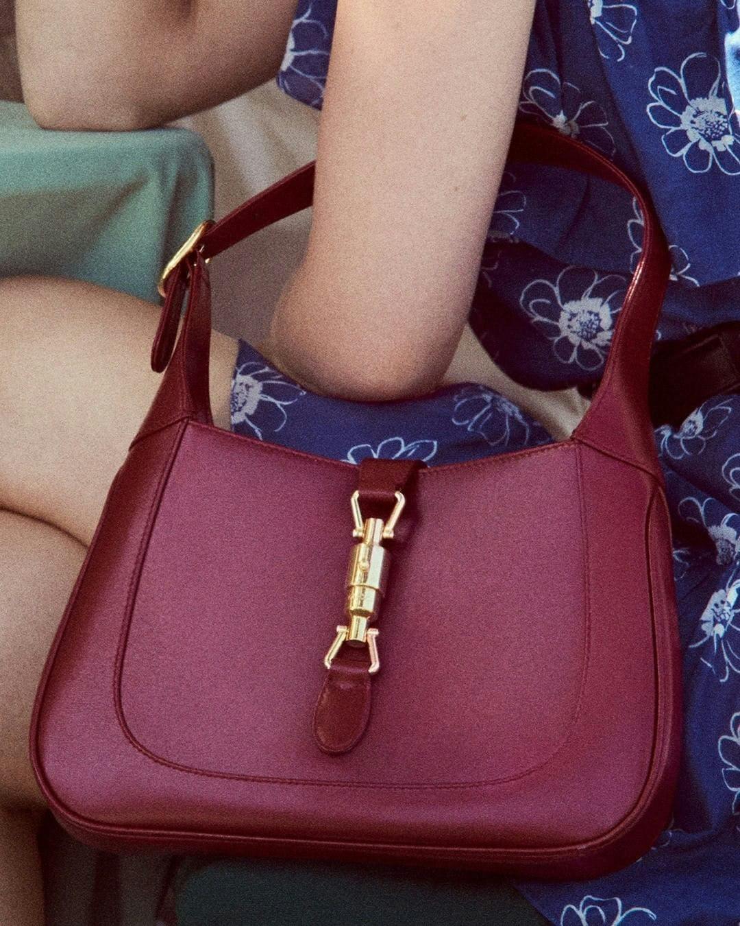 A purple handbag.
