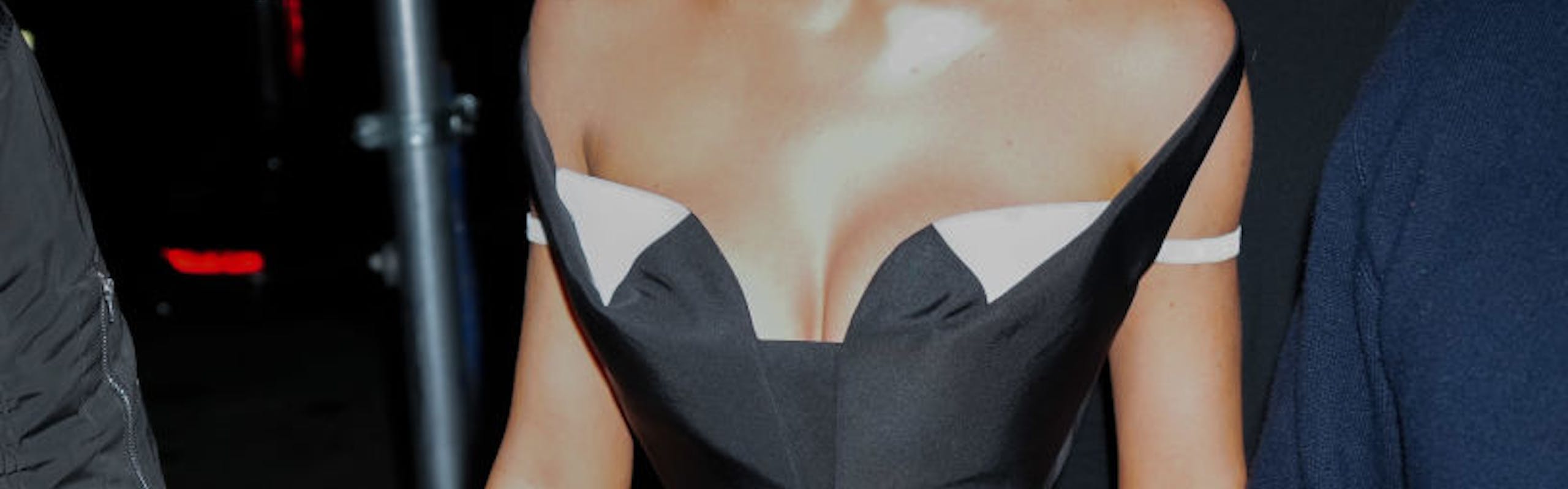 Kylie Jenner in a black dress.