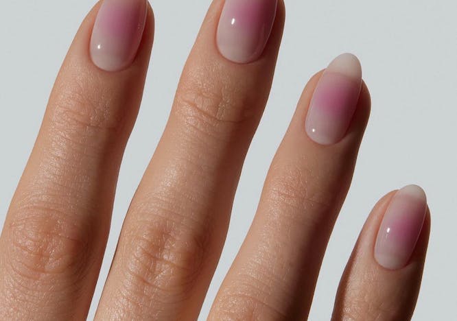 A set of manicured nails