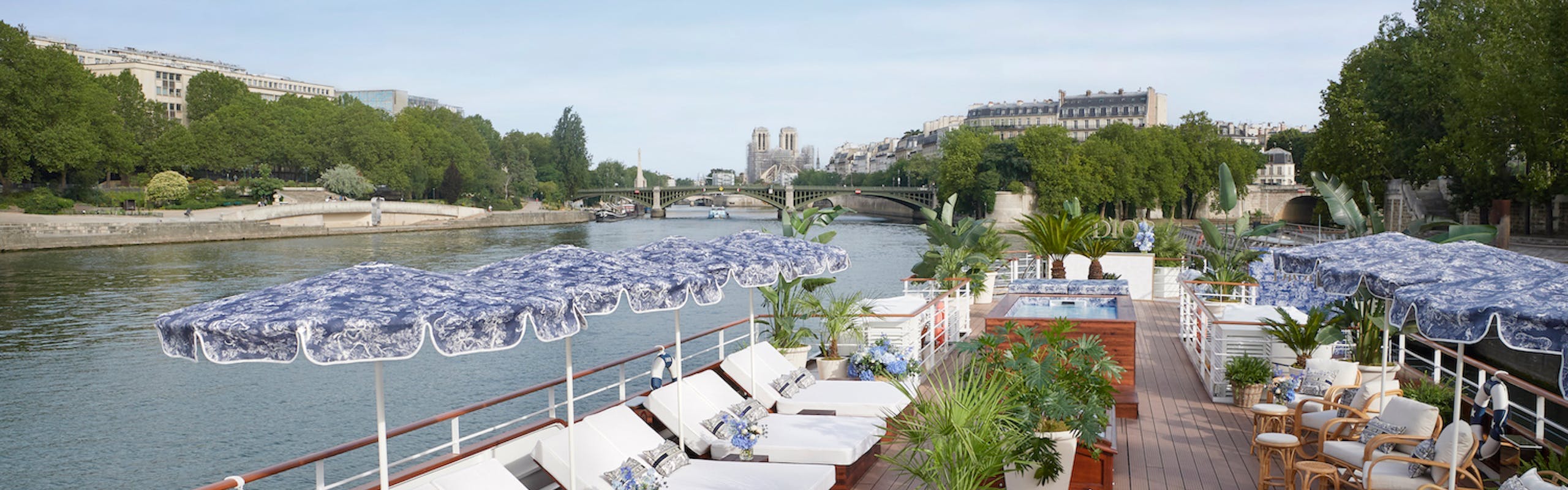 Dior Spa Cruise boat deck on the seine