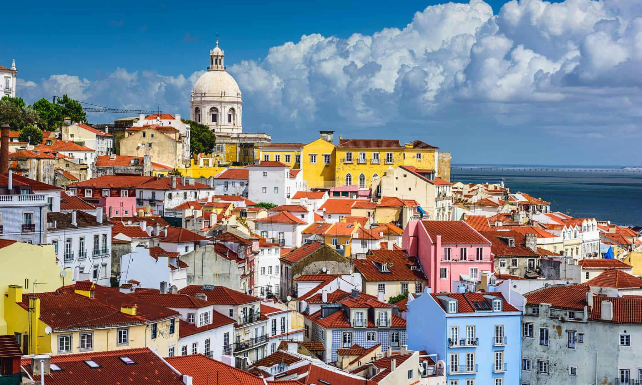 Overlooking the city of Lisbon, Portugal
