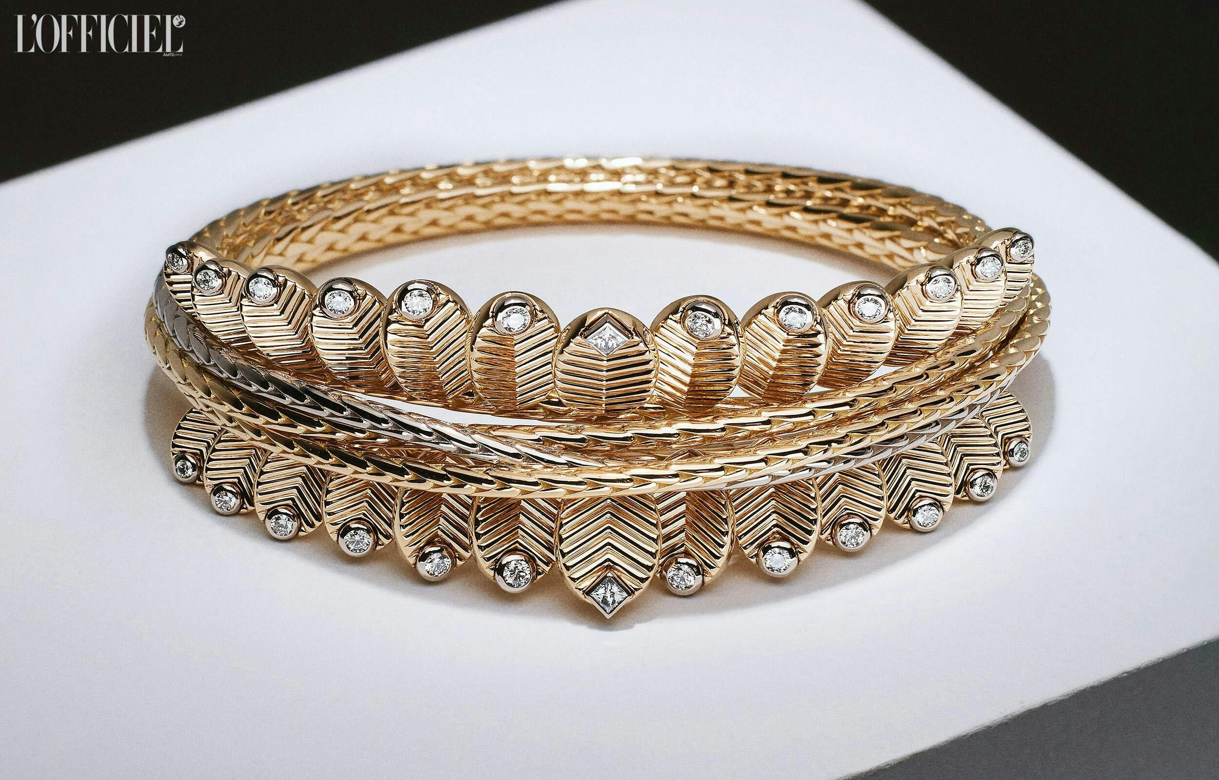 gold bracelet with coffee bean motifs of cartier's grain de cafe collection