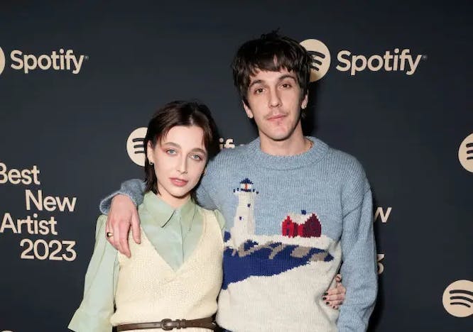 Emma Chamberlain and Role Model on Spotify red carpet