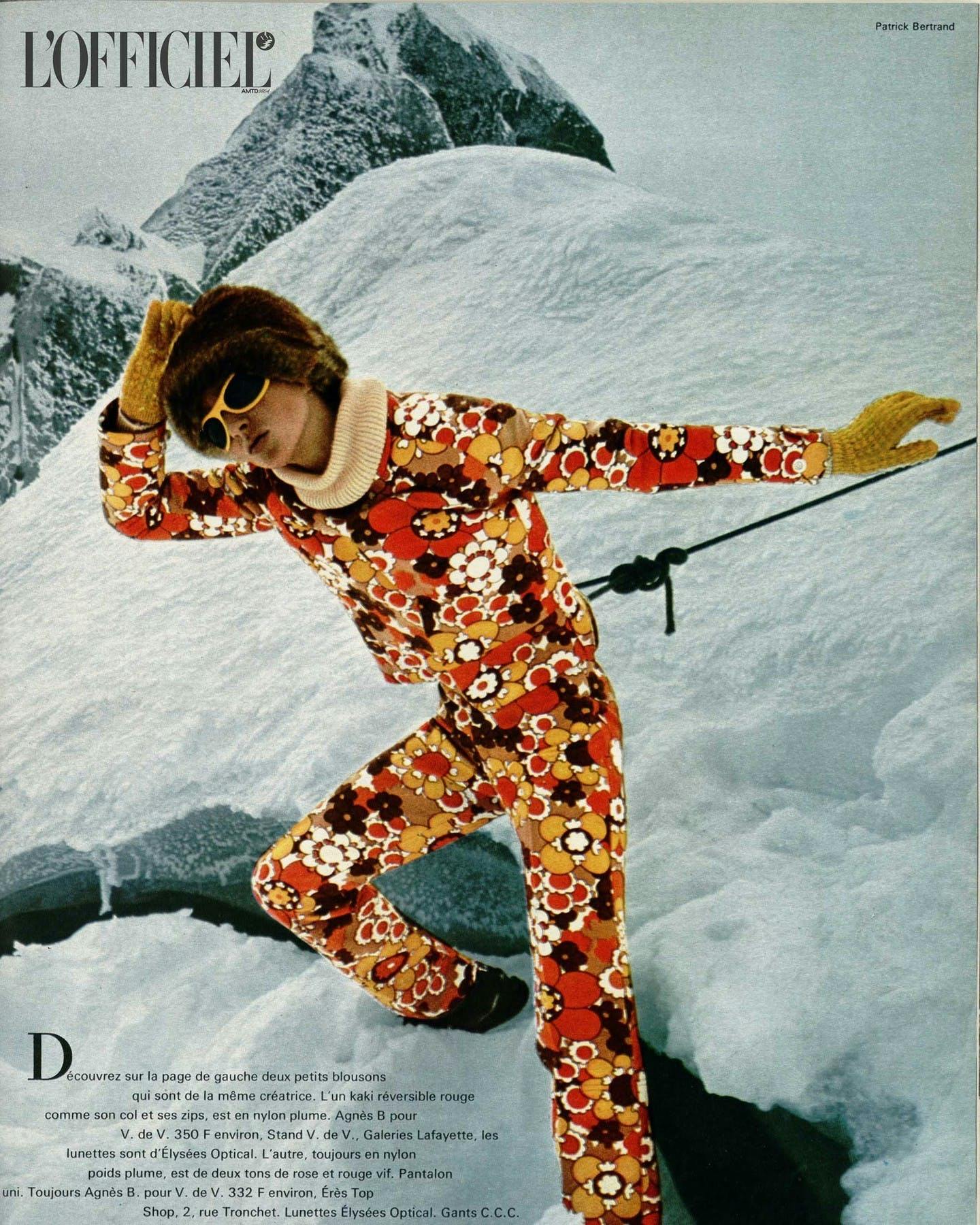 ski outfits floral ski suit mountain