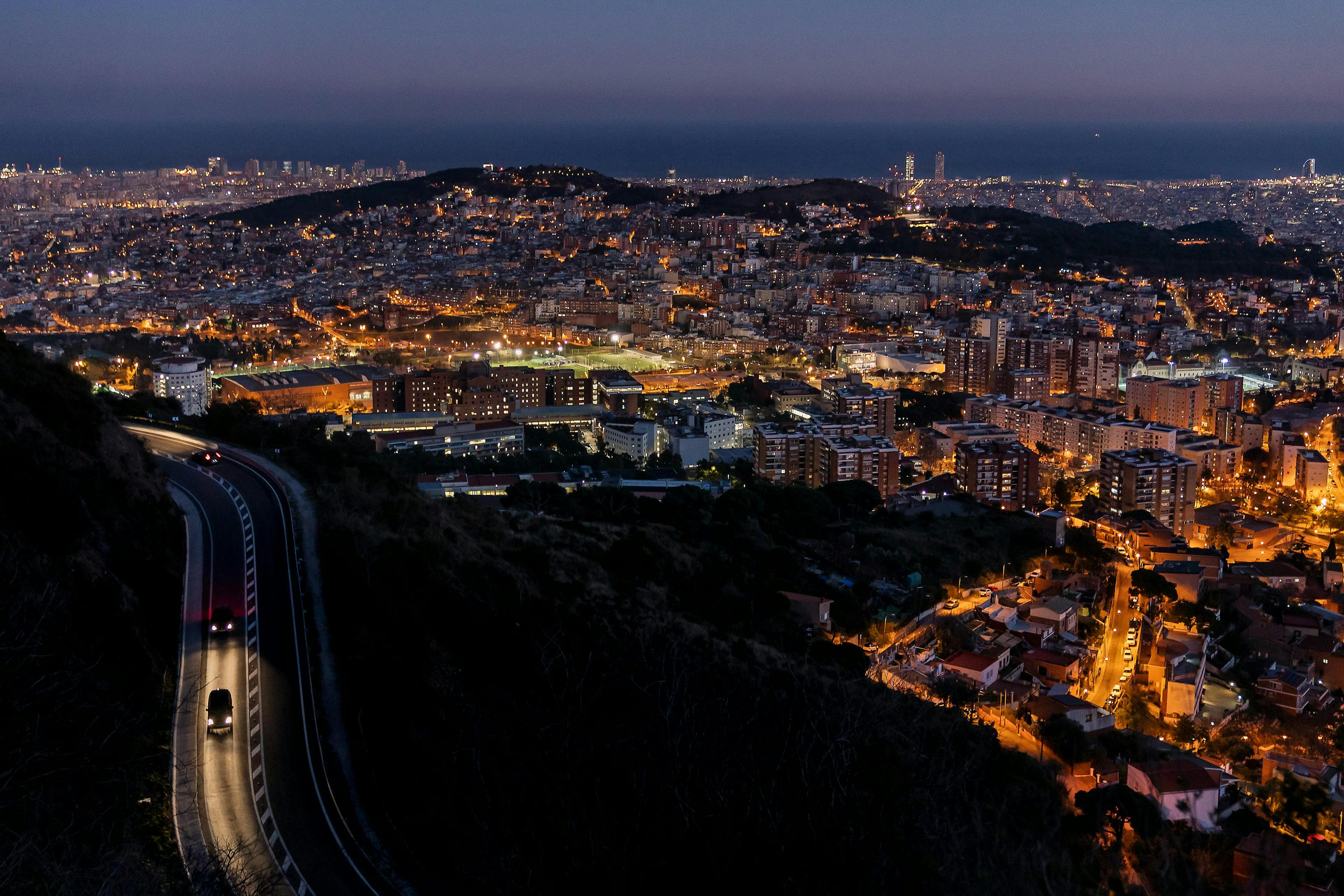 panoramic view of barcelona