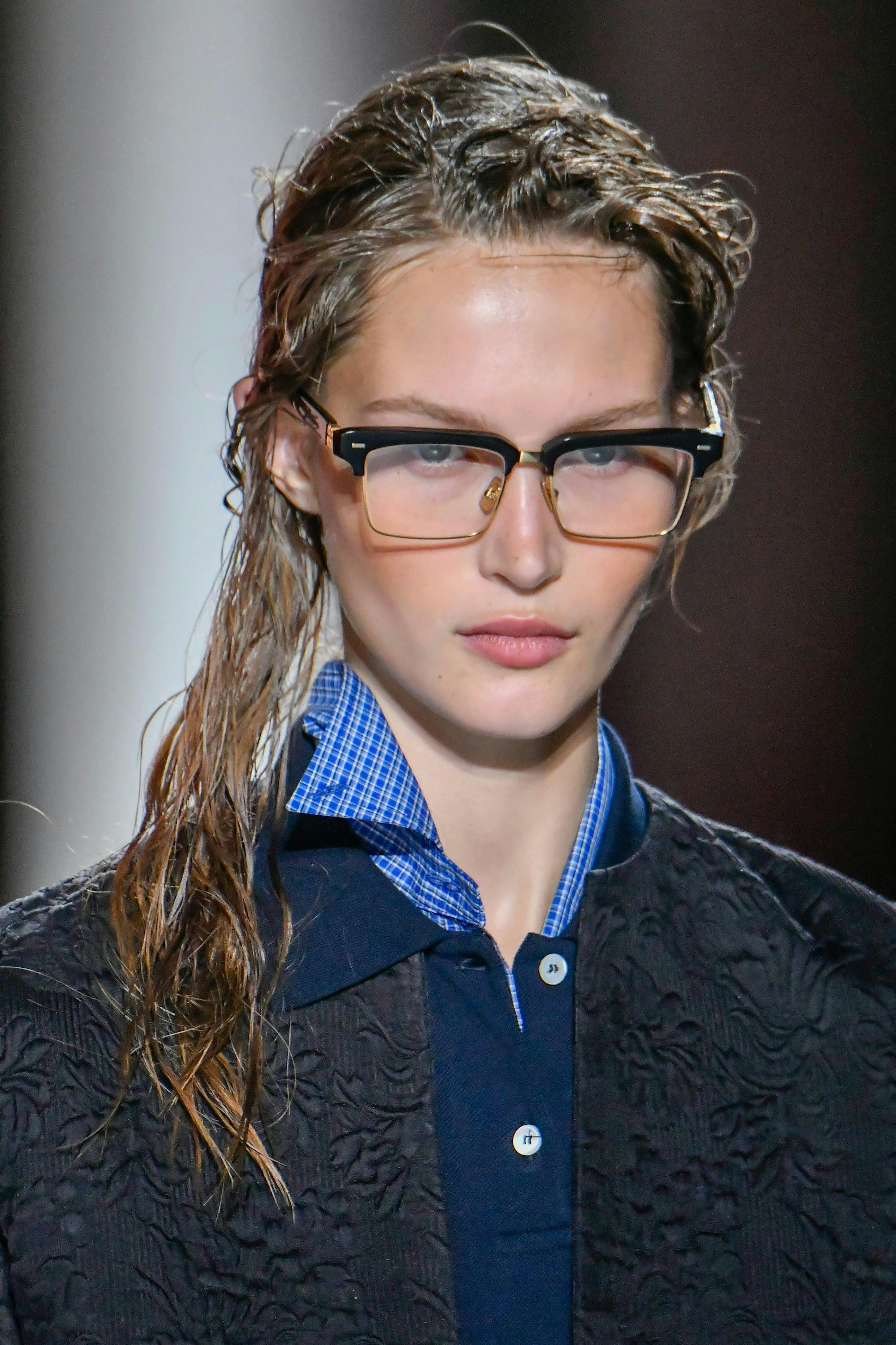 paris blonde hair person accessories glasses face portrait formal wear coat tie