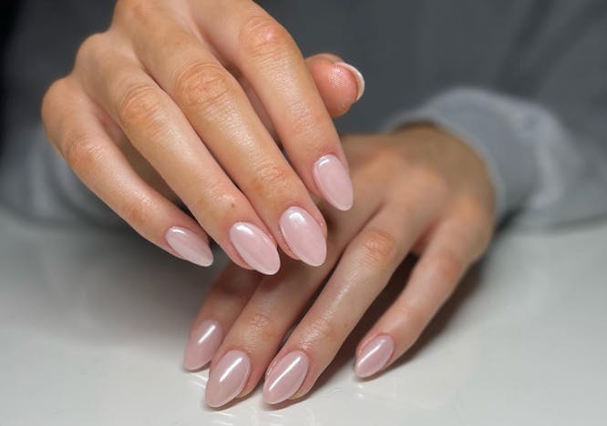 Pink Chrome Nails