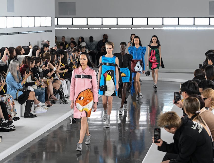 Models walking in the Louis Vuitton Pre-Fall 2024 show.