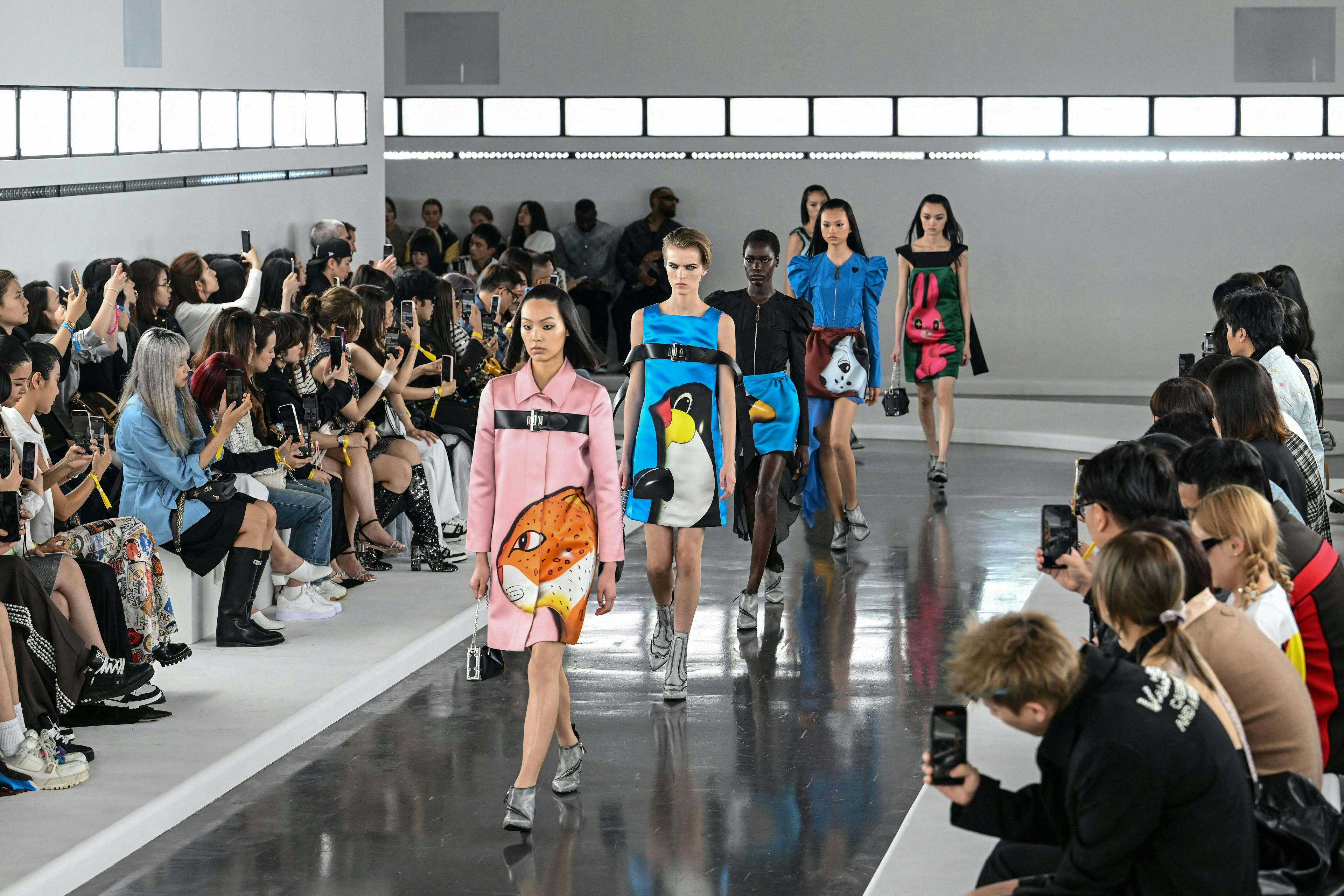 Models walking in the Louis Vuitton Pre-Fall 2024 show.